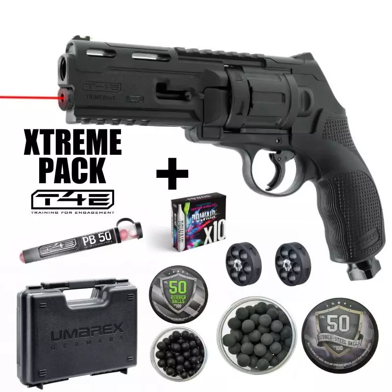 T4E TR50 L Gen2 DEFENCE REVOLVER XTREME PACK - Cal .50 - 13 Joules