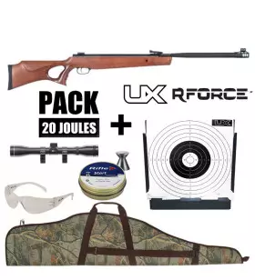 UX R-FORCE XTREM WOOD AIR RIFLE PACK - Pellets 4.5mm / 19.9J