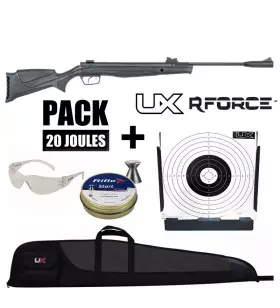 PACK CARABINE AIR COMPRIME UX R-FORCE TARGET GAS PISTON CAL 4.5MM 19,9 J