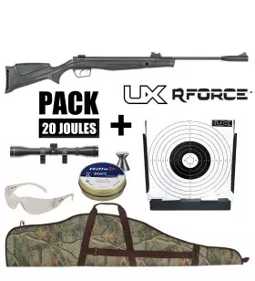 PACK CARABINE AIR COMPRIME UX R-FORCE TARGET GAS PISTON CAL 4.5MM 19,9 J