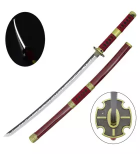 KATANA DECO LAME ACIER ET LED MOTIF ONE PIECE