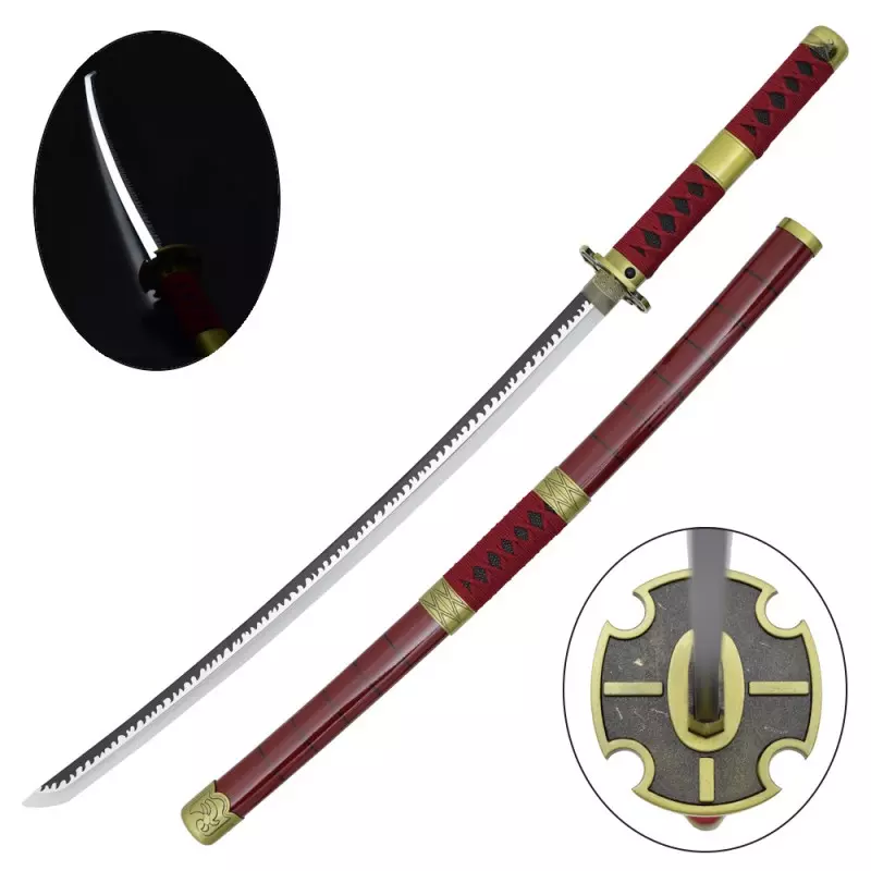 KATANA DECO STEEL BLADE WITH LED LIGHTING ONE PIECE PATTERN