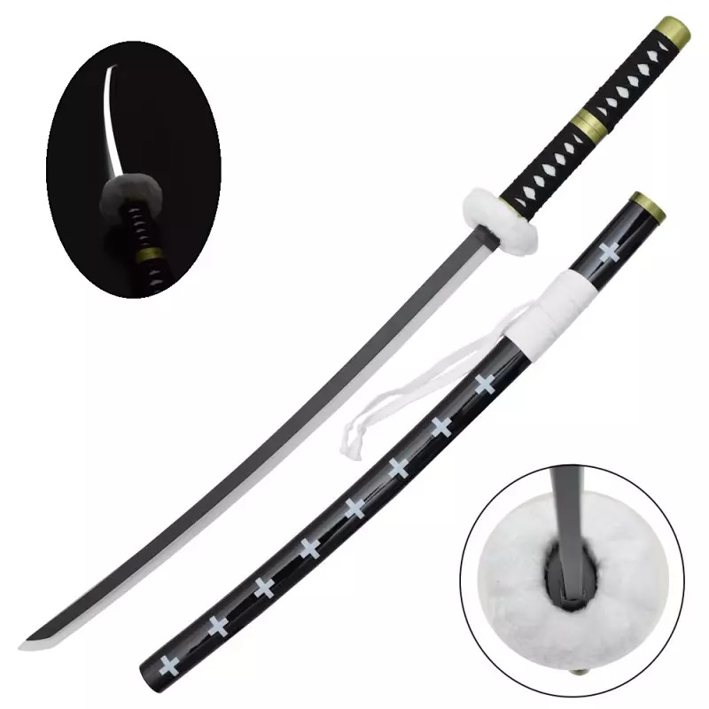 KATANA DECO STEEL BLADE WITH LED LIGHTING ONE PIECE PATTERN