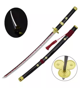 KATANA DECO LAME ACIER ET LED MOTIF ONE PIECE