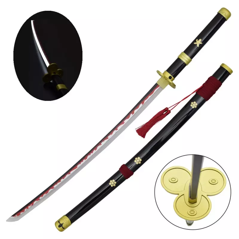 KATANA DECO STEEL BLADE WITH LED LIGHTING ONE PIECE PATTERN