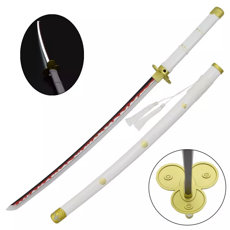 KATANA DECO STEEL BLADE WITH LED LIGHTING ONE PIECE PATTERN