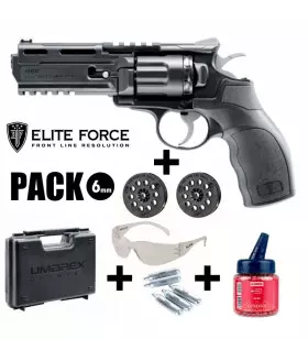 ELITE FORCE H8R AIRSOFT PISTOL PACK Black - 6 mm BB - CO²