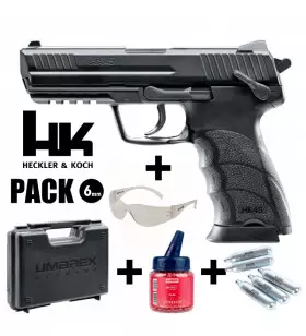 HK45 AIRSOFT PISTOL PACK Black - Fixed slide - 6 mm BB - CO²