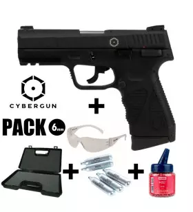 CYBERGUN TAURUS PT24/7 AIRSOFT PISTOL PACK Black - Blowback - 6 mm BB - CO² 1J