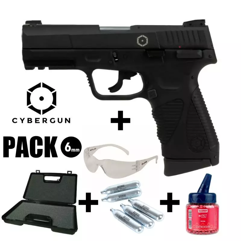 CYBERGUN TAURUS PT24/7 AIRSOFT PISTOL PACK Black - Blowback - 6 mm BB - CO² 1J