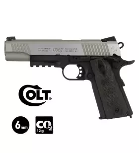 COLT 1911 RAIL GUN AIRSOFT PISTOL Dual tone - Blowback 6 mm BB - CO²