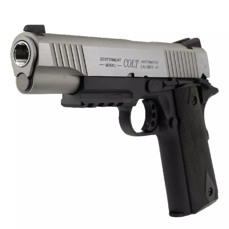 COLT 1911 RAIL GUN AIRSOFT PISTOL Dual tone - Blowback 6 mm BB - CO²