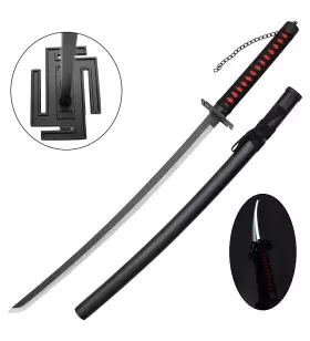 KATANA DECO STEEL BLADE WITH LED LIGHTING BLEACH PATTERN