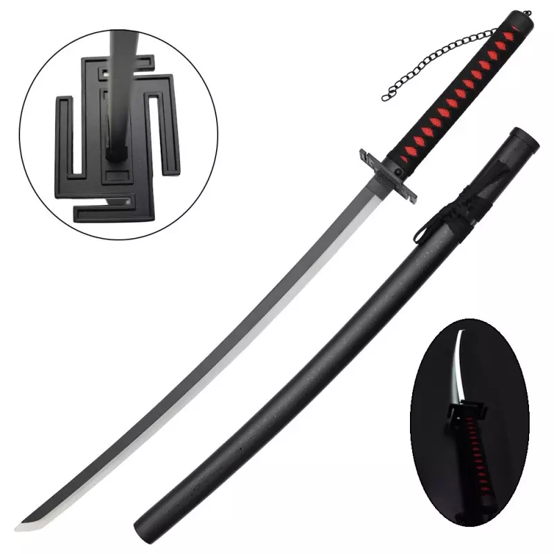 KATANA DECO STEEL BLADE WITH LED LIGHTING BLEACH PATTERN