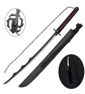 KATANA DECO STEEL BLADE WITH LED LIGHTING BLEACH PATTERN