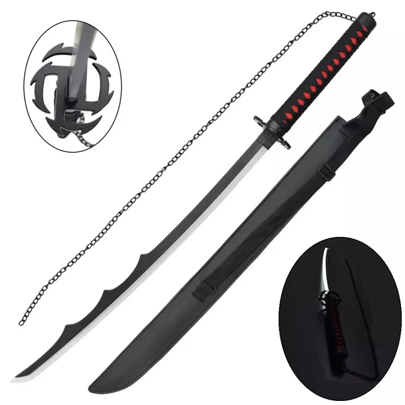 KATANA DECO STEEL BLADE WITH LED LIGHTING BLEACH PATTERN