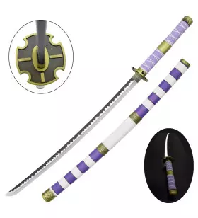 KATANA DECO LAME ACIER ET LED MOTIF ONE PIECE ZS664GD