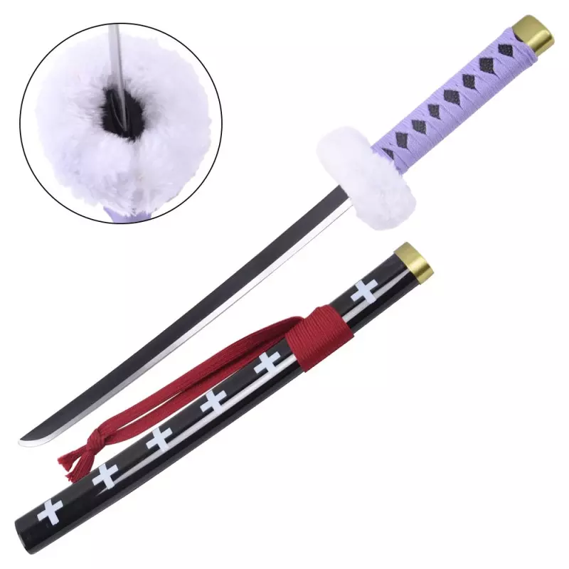 MINI KATANA DECO STEEL BLADE ONE PIECE PATTERN PURPLE