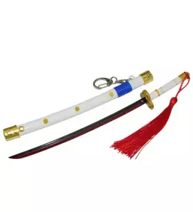 ONE PIECE ZORO ENMA WHITE LETTER OPENER KEY RING