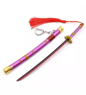 ONE PIECE ZORO ENMA PURPLE LETTER OPENER KEY RING