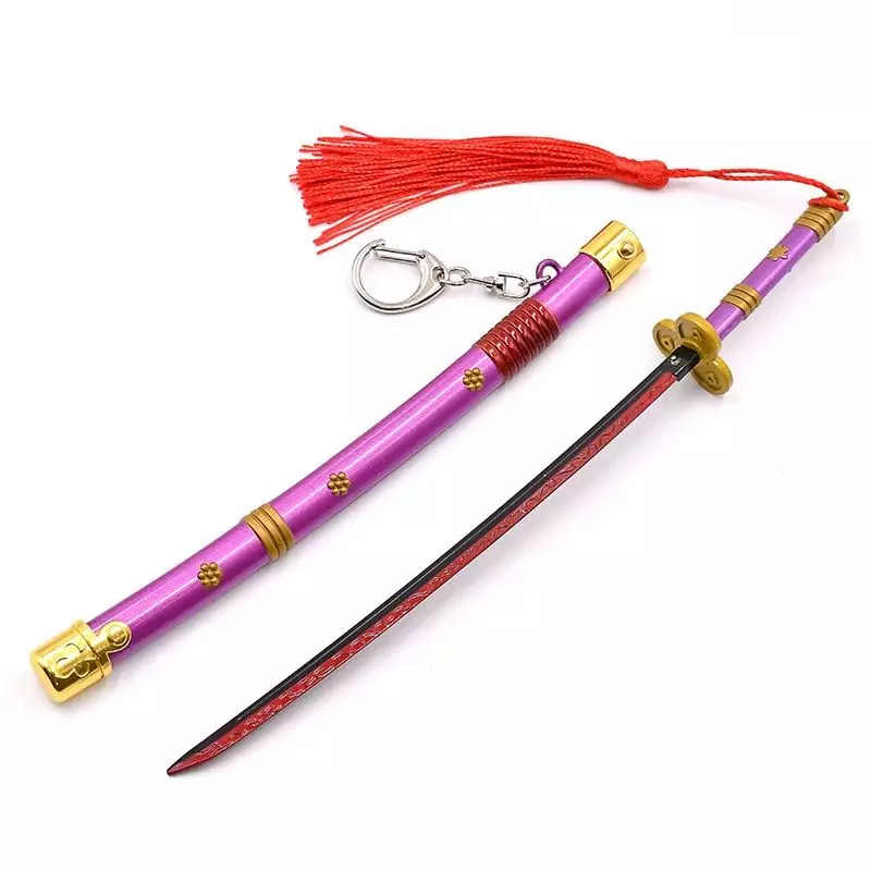 ONE PIECE ZORO ENMA PURPLE LETTER OPENER KEY RING