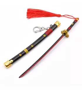 ONE PIECE ZORO ENMA BLACK LETTER OPENER KEY RING