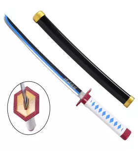 MINI KATANA DECO LAME ACIER MOTIF DEMON SLAYER ZS654-BL-MINI