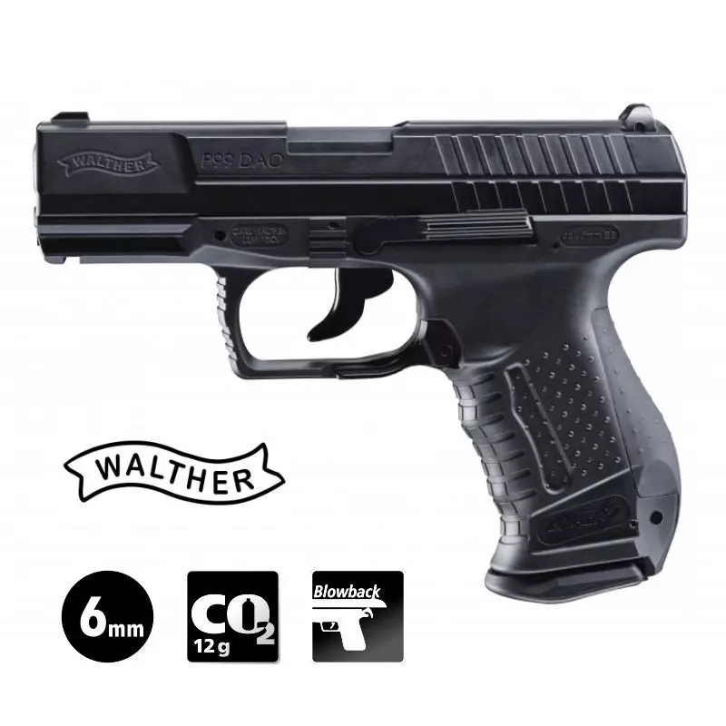 PISTOLET WALTHER P99 DAO Noir - Blowback - 6 mm BB - CO² 2J