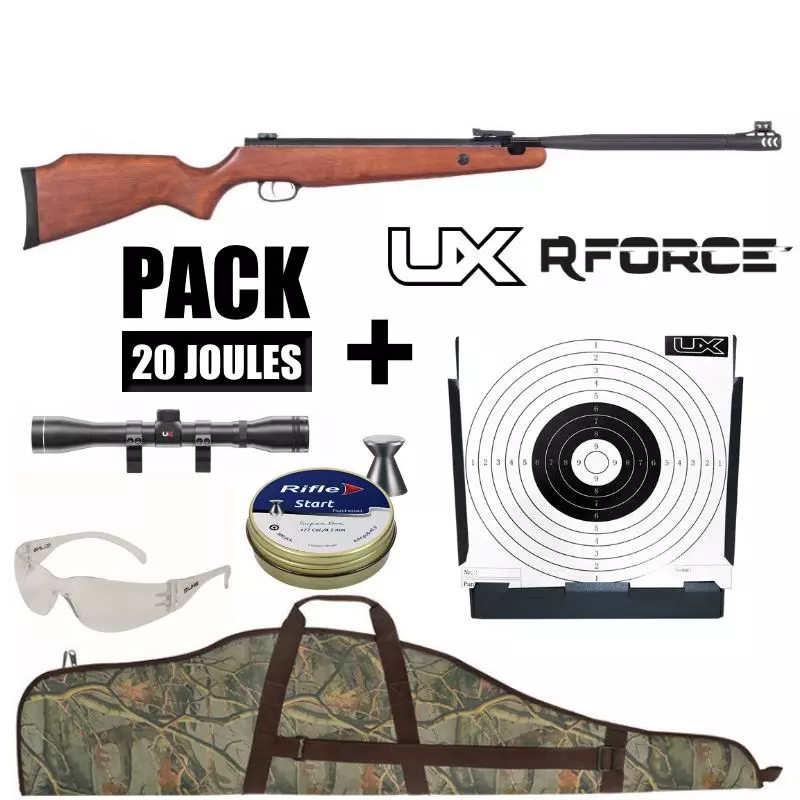 UX R-FORCE WOOD AIR RIFLE - Pellets 4.5mm / 19.9J