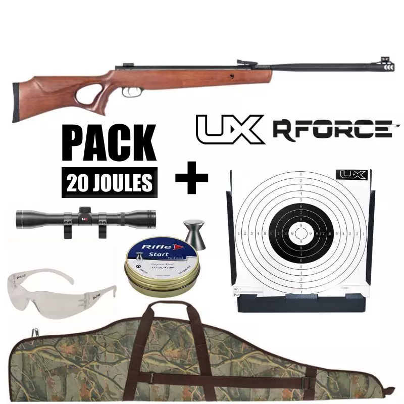 UX R-FORCE XTREM WOOD AIR RIFLE - Pellets 4.5mm / 19.9J
