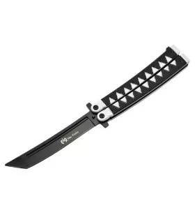 COUTEAU PAPILLON MAX KNIVES LAME ACIER NOIRE 3CR13 MANCHE NINJA