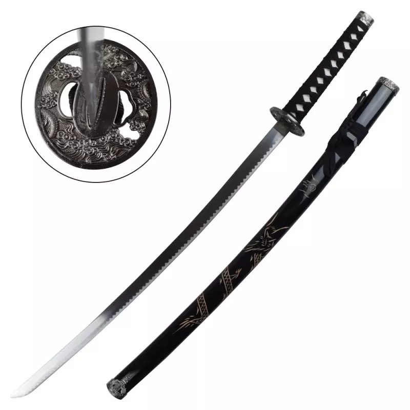 ORNAMENTAL SET KATANA-WAKIZASHI-TANTO BLACK