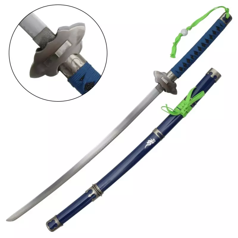 KATANA DECO LAME ACIER MOTIF BLUE EXORCIST ANIME SERIES