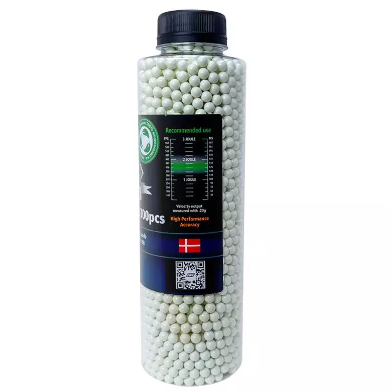 ASG OPEN BLASTER ORGANIC AIRSOFT BBs 0.28 g Tracer Green BOTTLE OF 3300 BBs