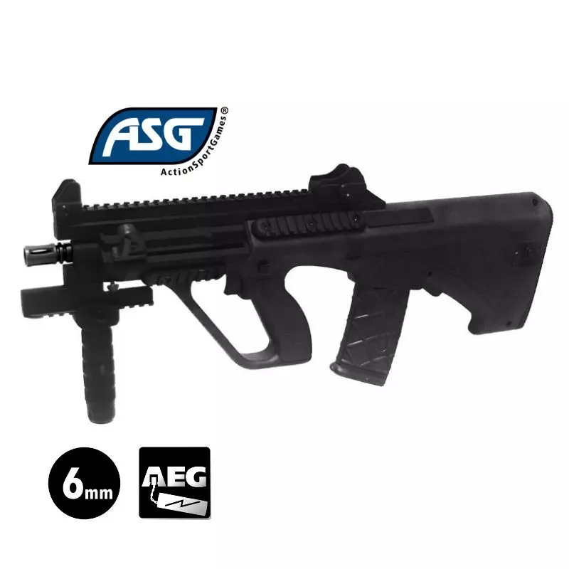 ASG STEYR AUG A3 XS COMMANDO AIRSOFT RIFLE Black - 6mm BB / 1.4J