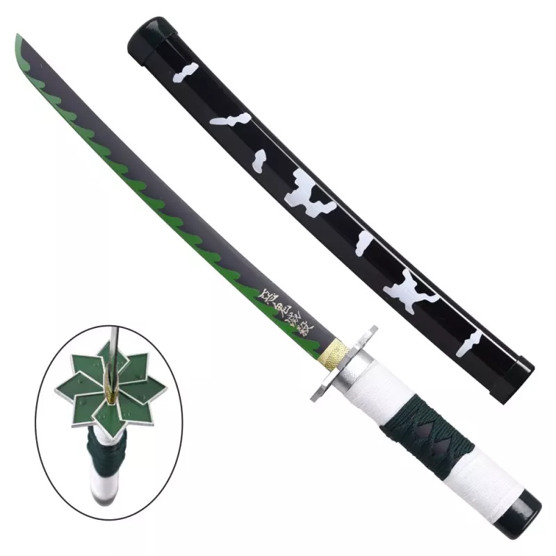 MINI KATANA DECO LAME BAMBOU MOTIF DEMON SLAYER