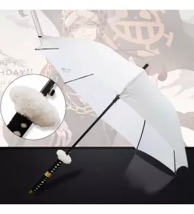 PARAPLUIE STYLE KATANA MOTIF ONE PIECE TRAFALGAR LAW BLANC