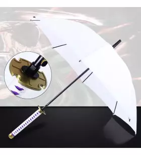 KATANA STYLE UMBRELLA ONE PIECE PURPLE WHITE PATTERN