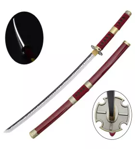KATANA DECO LAME BAMBOU ET LED MOTIF ONE PIECE