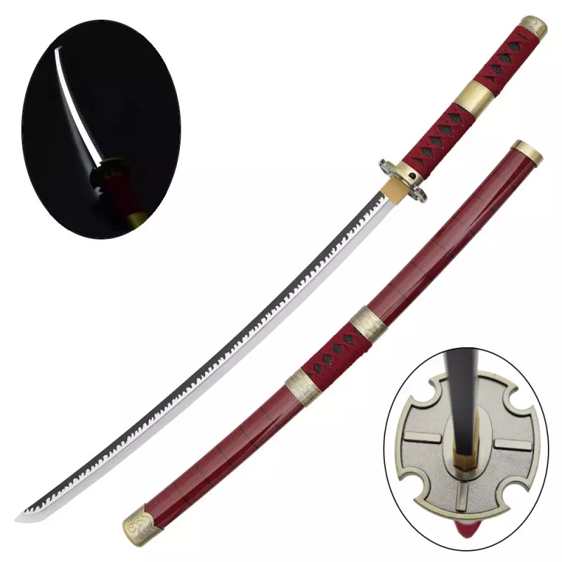 KATANA DECO LAME BAMBOU ET LED MOTIF ONE PIECE
