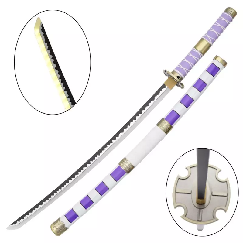 KATANA DECO LAME BAMBOU ET LED MOTIF ONE PIECE
