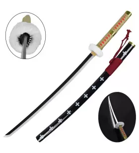 KATANA DECO LAME BAMBOU ET LED MOTIF ONE PIECE