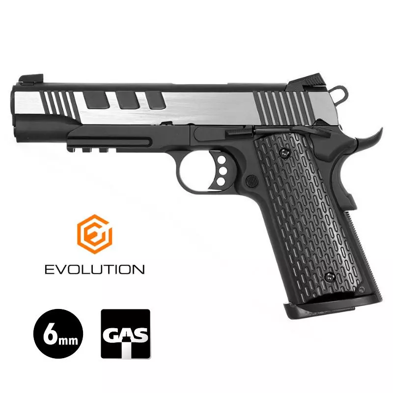 PISTOLET AIRSOFT EVOLUTION E911 DEFENDER Steel Gaz