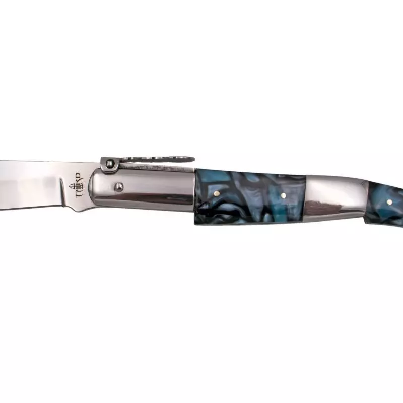 THIRD FOLDING KNIFE SPANISH OPENING AZURE BLUE BLADE 15CM
