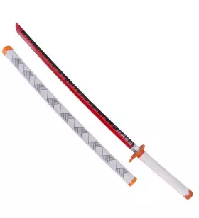 KATANA DECO LAME BAMBOU ET LED MOTIF DEMON SLAYER