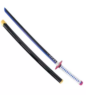 KATANA DECO LAME BAMBOU ET LED MOTIF DEMON SLAYER