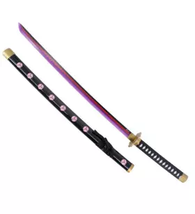 KATANA DECO LAME BAMBOU ET LED MOTIF ONE PIECE