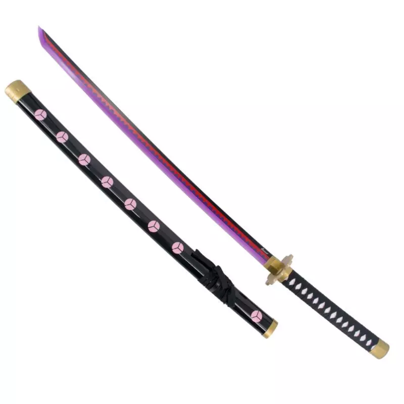 KATANA DECO LAME BAMBOU ET LED MOTIF ONE PIECE