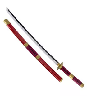 KATANA DECO LAME BAMBOU ET LED MOTIF ONE PIECE