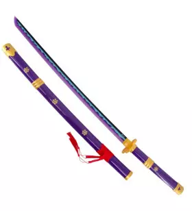 KATANA DECO LAME BAMBOU ET LED MOTIF ONE PIECE